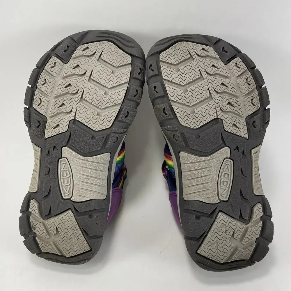 KEEN Newport H2 Kids Sandals Size 1 US Purple Rainbow Tie Dye Water Shoes - Picture 7 of 9